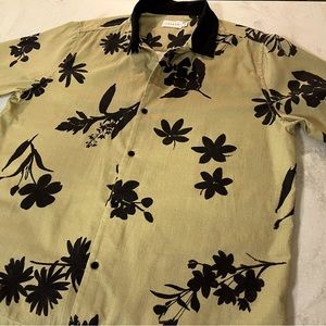 EUC Topman Floral Print Short Sleeve Button Down Size XXL